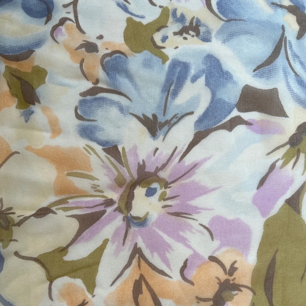 Forele 100%‎ Silk Scarf Lightweight Sheer Blue Purple Peach